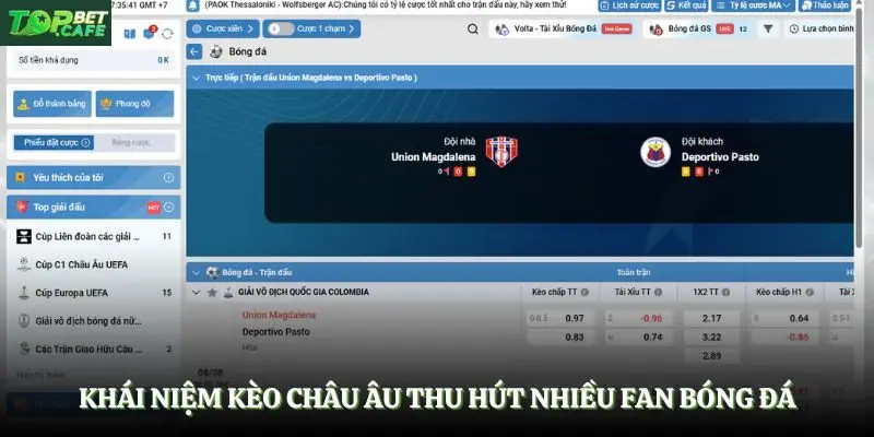 Khái niệm kèo châu Âu thu hút nhiều fan bóng đá